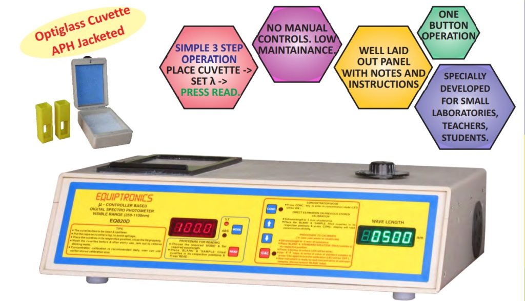 Equiptronics DIGITAL VISIBLE SPECTROPHOTOMETER
