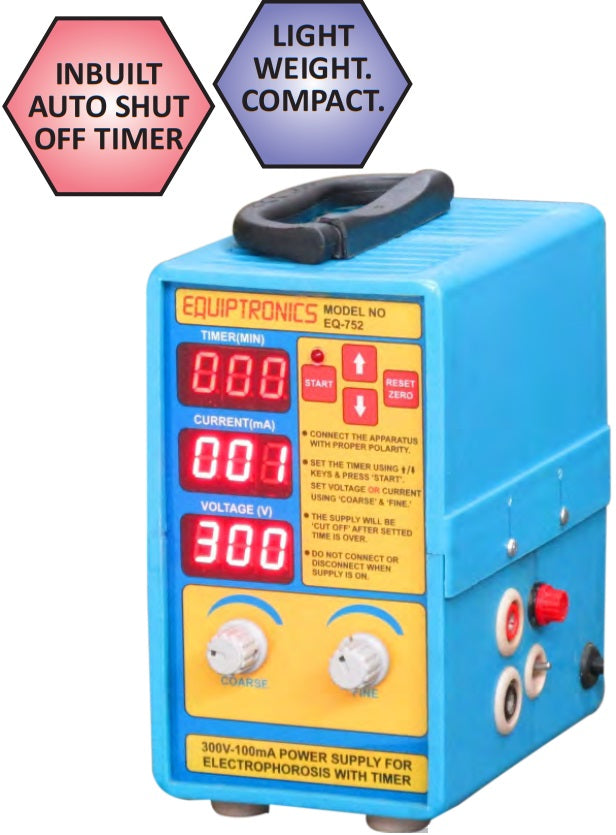 Equiptronics ELECTROPHORESIS POWER SUPPLY